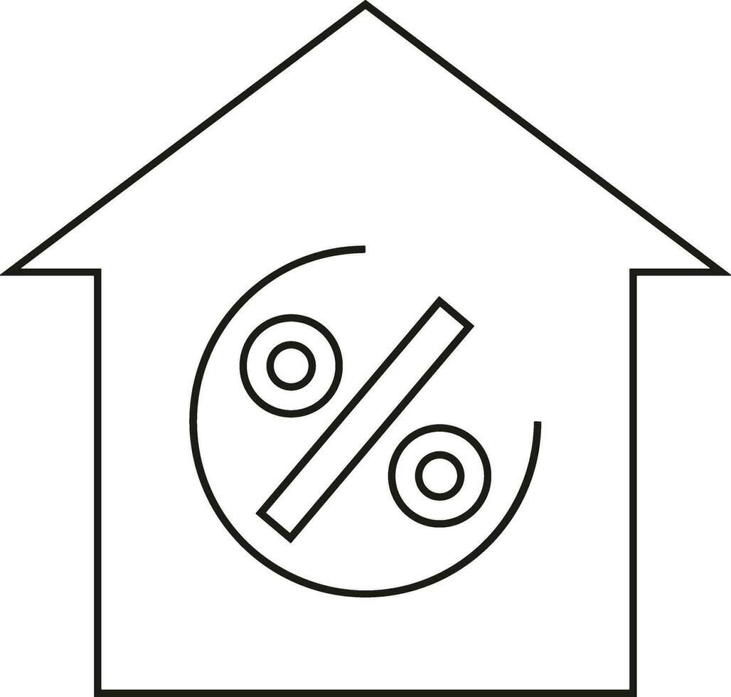 hogar contorno icono símbolo vector imagen. ilustración de el casa real inmuebles gráfico propiedad diseño imagen