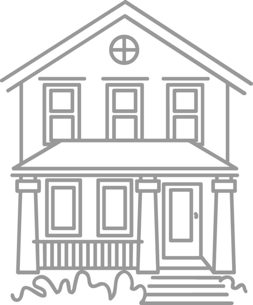 Home outline icon symbol vector image. Illustration of the house real estate graphic property design image