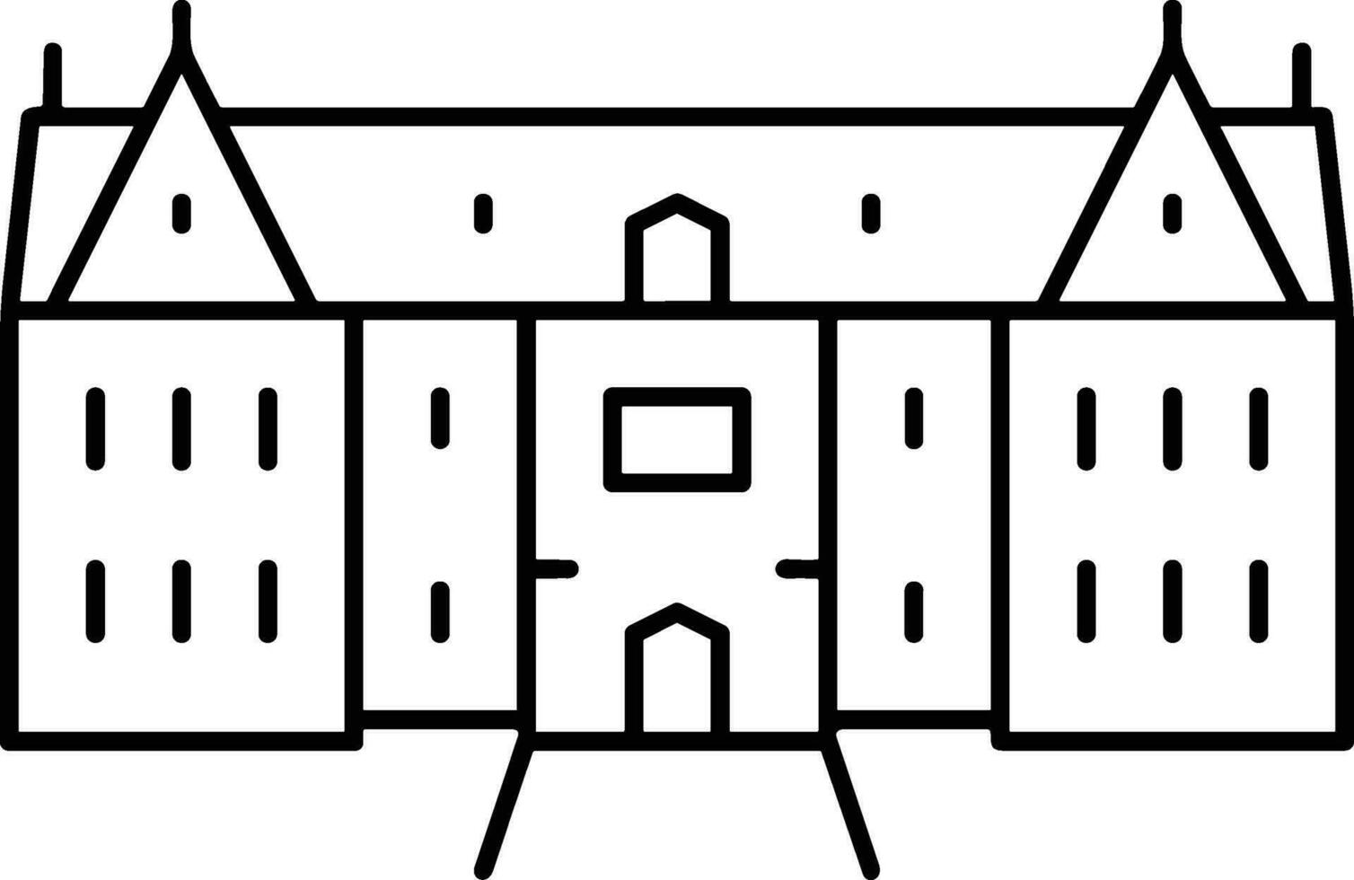 Home outline icon symbol vector image. Illustration of the house real estate graphic property design image