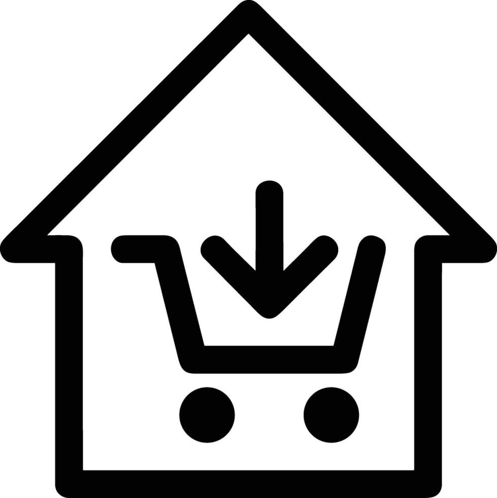 Home outline icon symbol vector image. Illustration of the house real estate graphic property design image