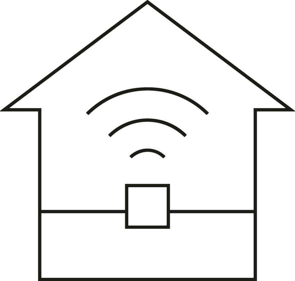 Home outline icon symbol vector image. Illustration of the house real estate graphic property design image
