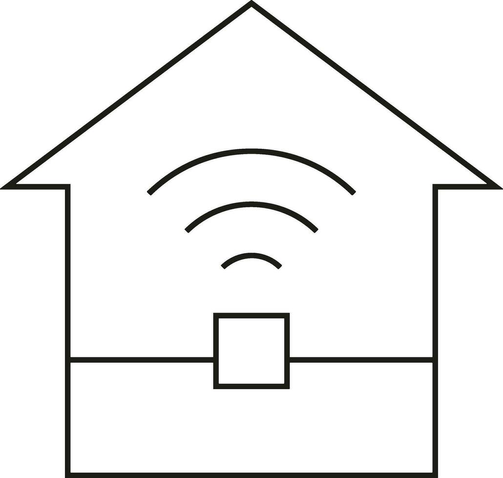 Home outline icon symbol vector image. Illustration of the house real estate graphic property design image