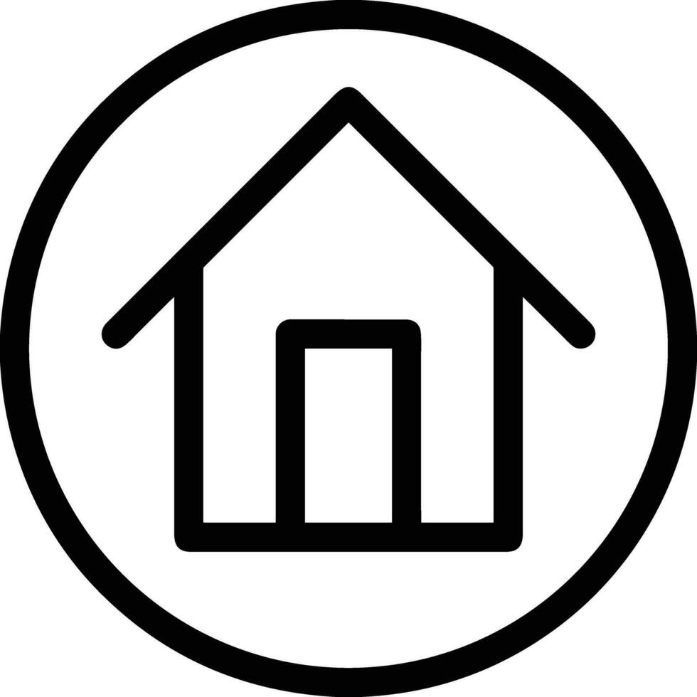 hogar contorno icono símbolo vector imagen. ilustración de el casa real inmuebles gráfico propiedad diseño imagen