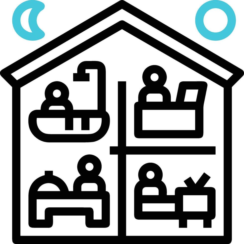 hogar contorno icono símbolo vector imagen. ilustración de el casa real inmuebles gráfico propiedad diseño imagen