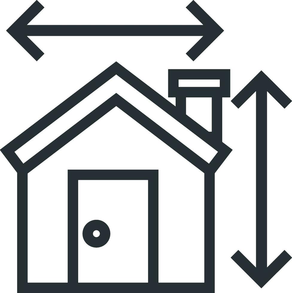 Home outline icon symbol vector image. Illustration of the house real estate graphic property design image