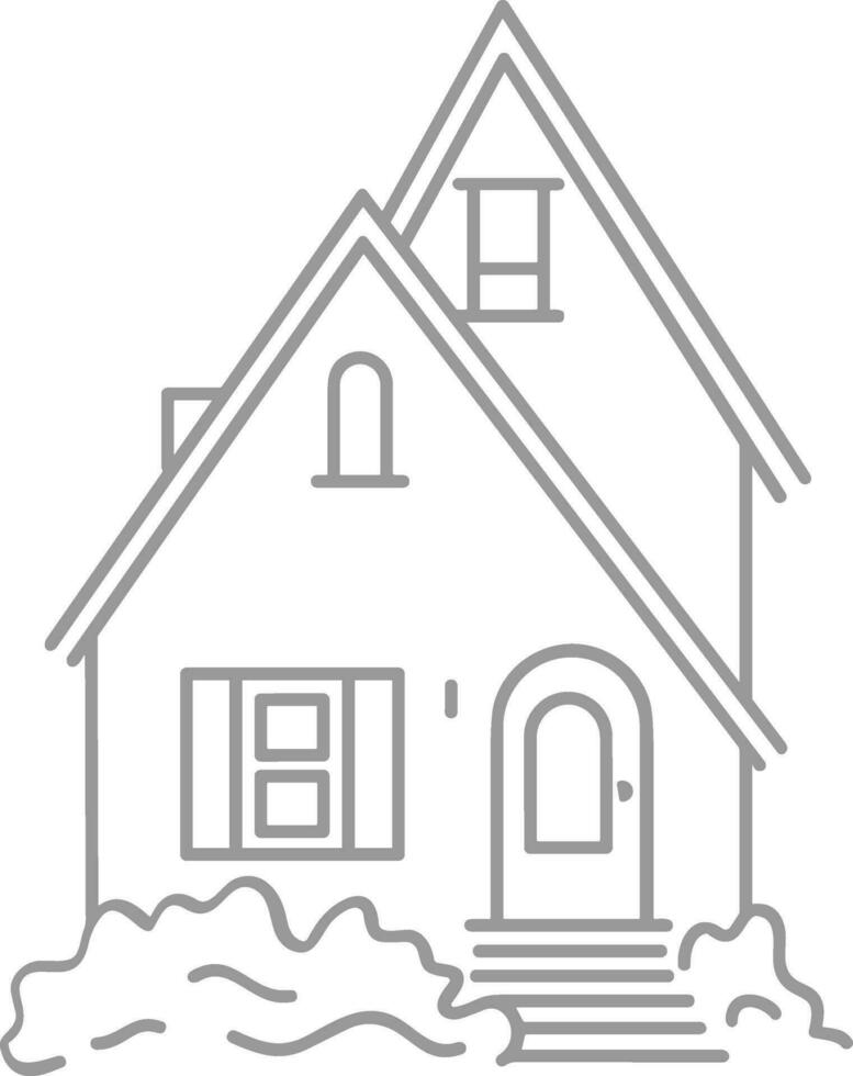 Home outline icon symbol vector image. Illustration of the house real estate graphic property design image