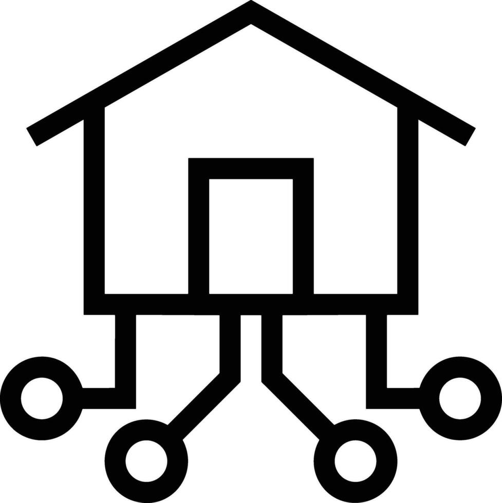 Home outline icon symbol vector image. Illustration of the house real estate graphic property design image