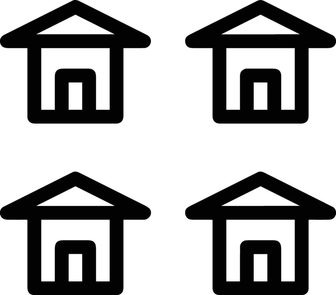Home outline icon symbol vector image. Illustration of the house real estate graphic property design image