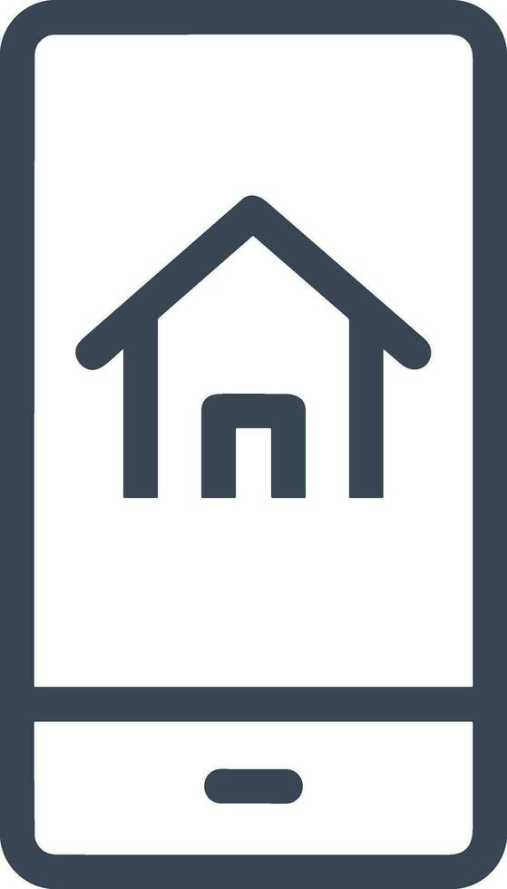 Home outline icon symbol vector image. Illustration of the house real estate graphic property design image