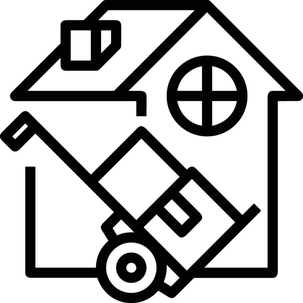 Home outline icon symbol vector image. Illustration of the house real estate graphic property design image