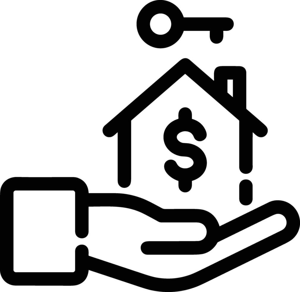 Home outline icon symbol vector image. Illustration of the house real estate graphic property design image