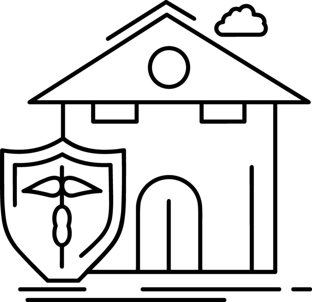 Home outline icon symbol vector image. Illustration of the house real estate graphic property design image