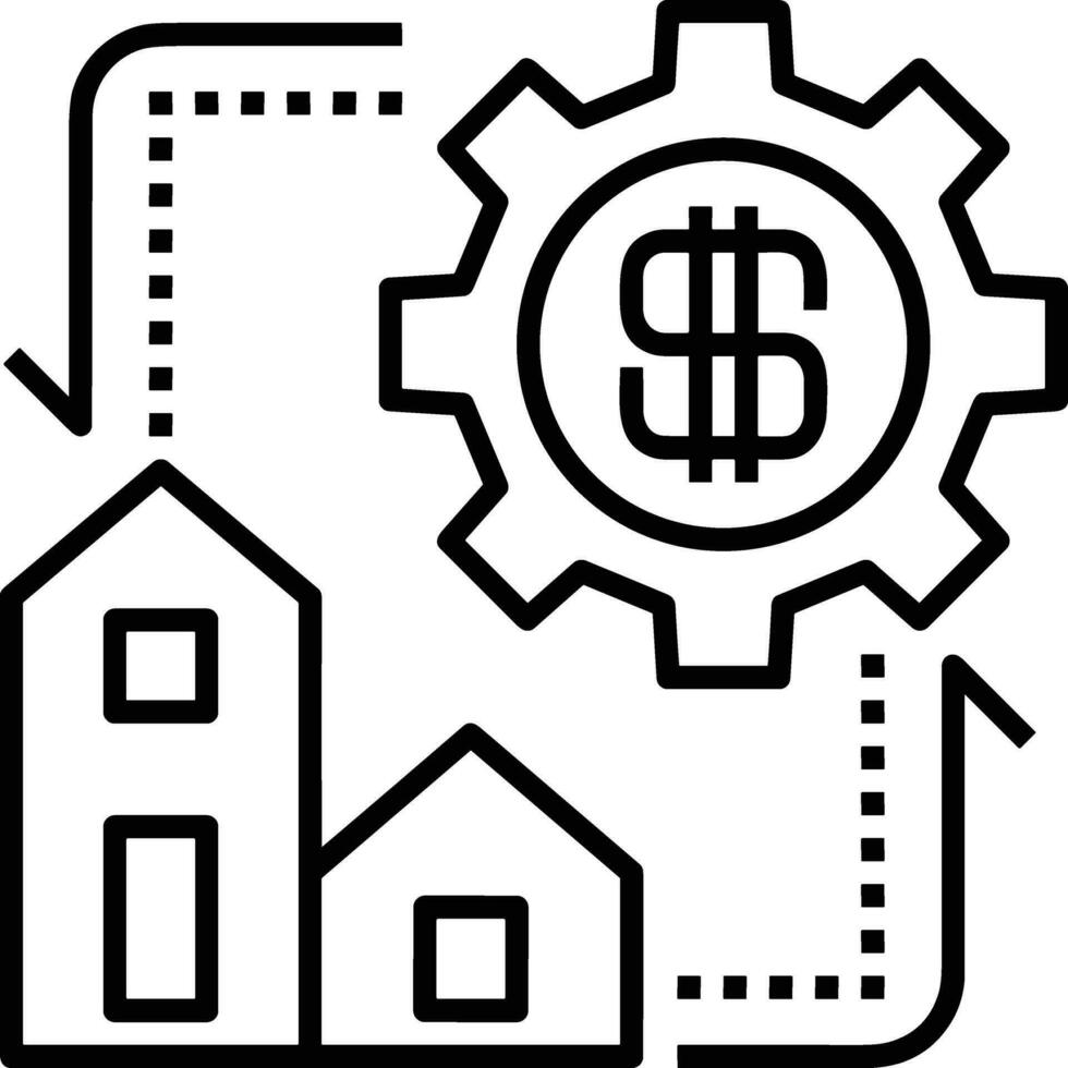 Home outline icon symbol vector image. Illustration of the house real estate graphic property design image