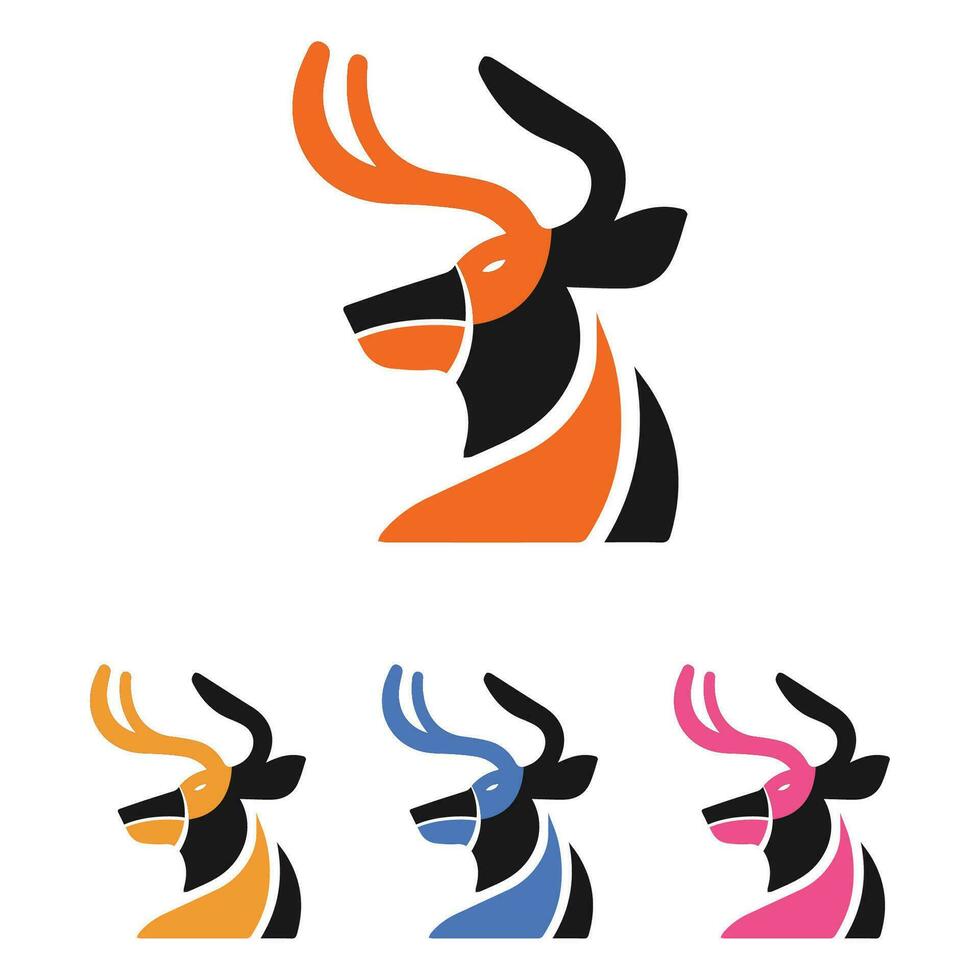 ciervo logo vector, ciervo cabeza logo, animal logo vector