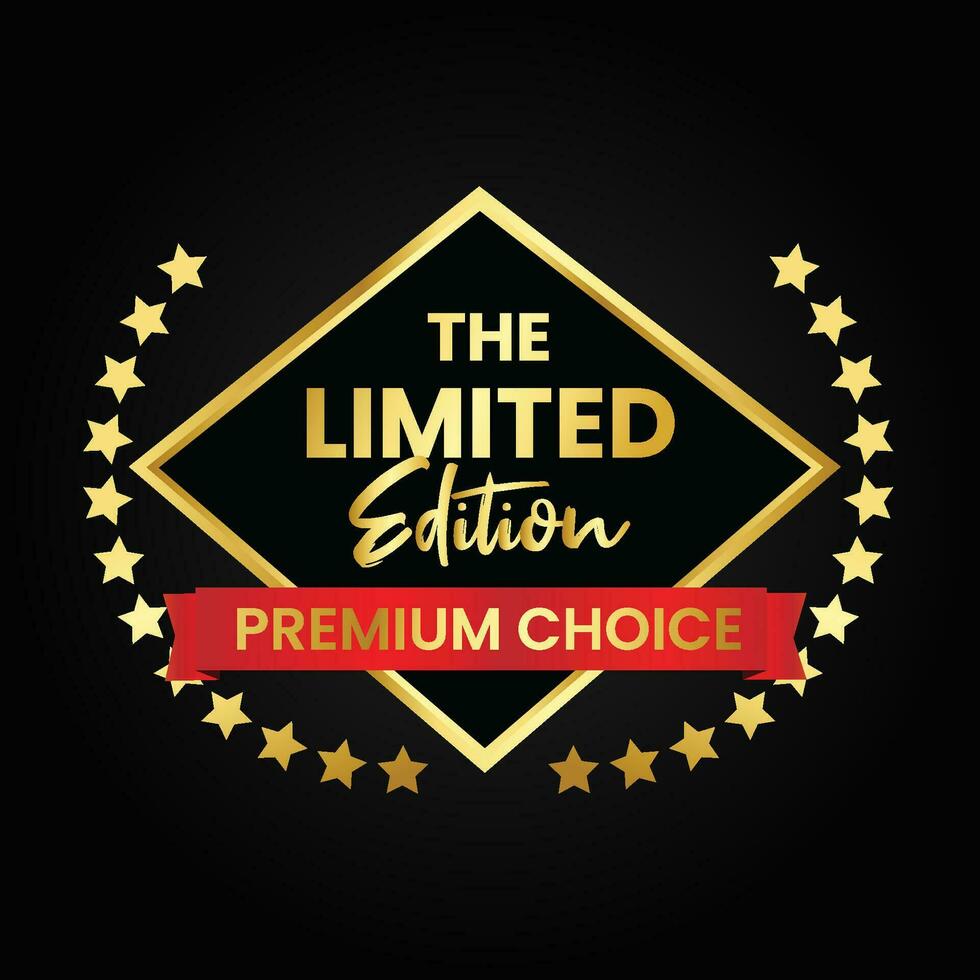 vector the limited edition premium golden label design