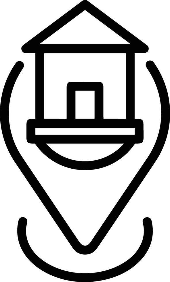 Home outline icon symbol vector image. Illustration of the house real estate graphic property design image