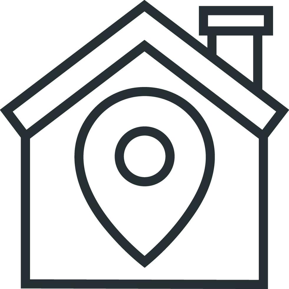 Home outline icon symbol vector image. Illustration of the house real estate graphic property design image