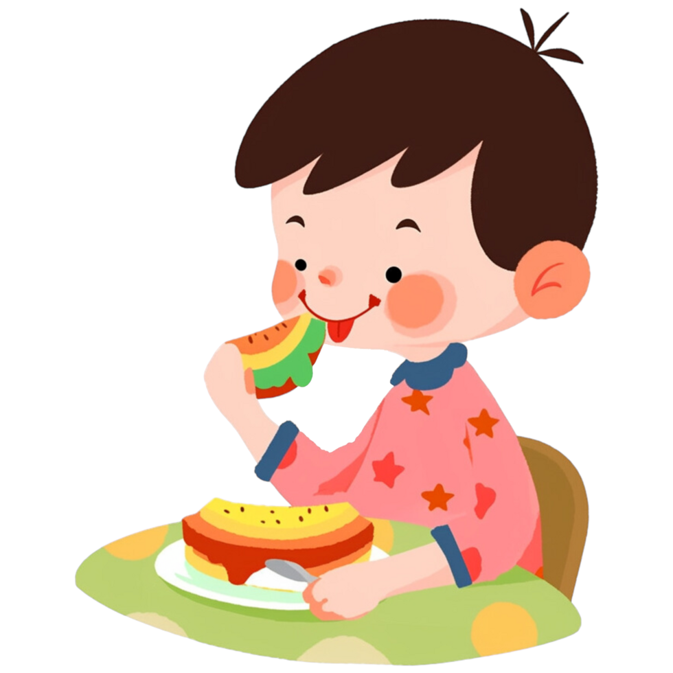AI generated Eating png