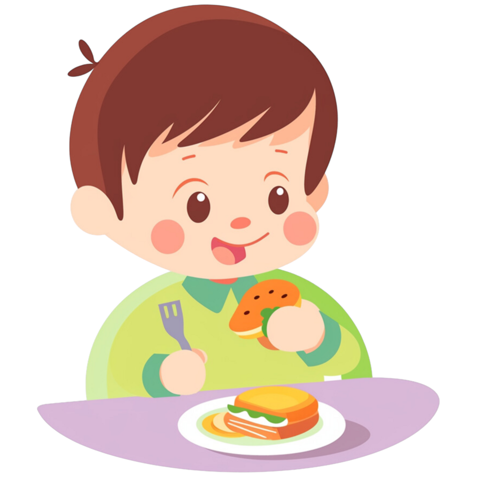 AI generated Eating png