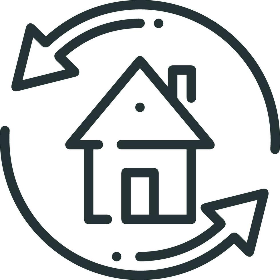 Home outline icon symbol vector image. Illustration of the house real estate graphic property design image