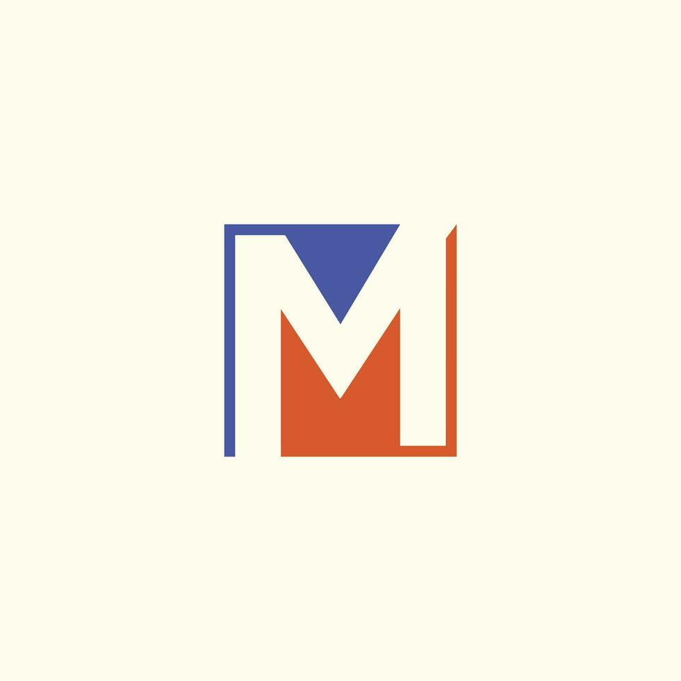 Letter M logo vector template creative M letter initial logo design