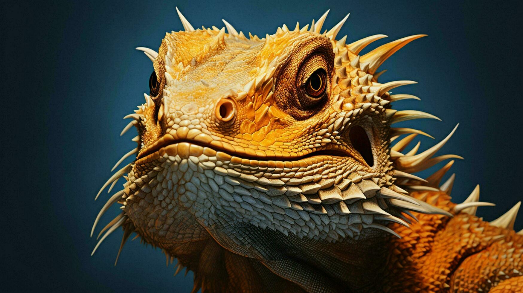 AI generated Bearded dragon natura animal wallpaper background photo