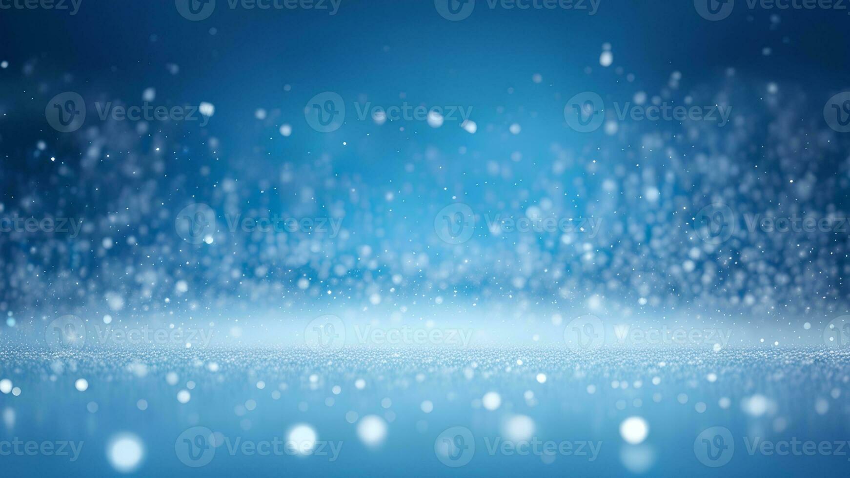 AI generated christmas particles and sprinkles for a holiday celebration like christmas or new year. shiny blue and white lights photo