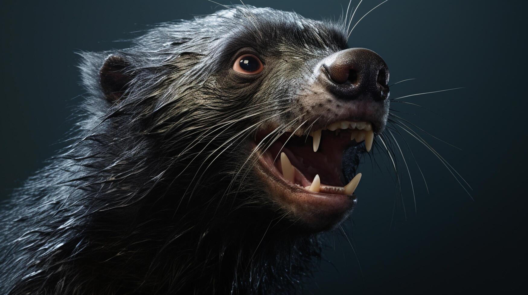 AI generated Binturong fullr natura animal wallpaper background photo