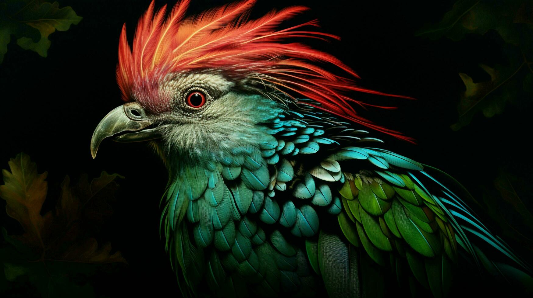 AI generated Quetzal natura animal wallpaper background photo