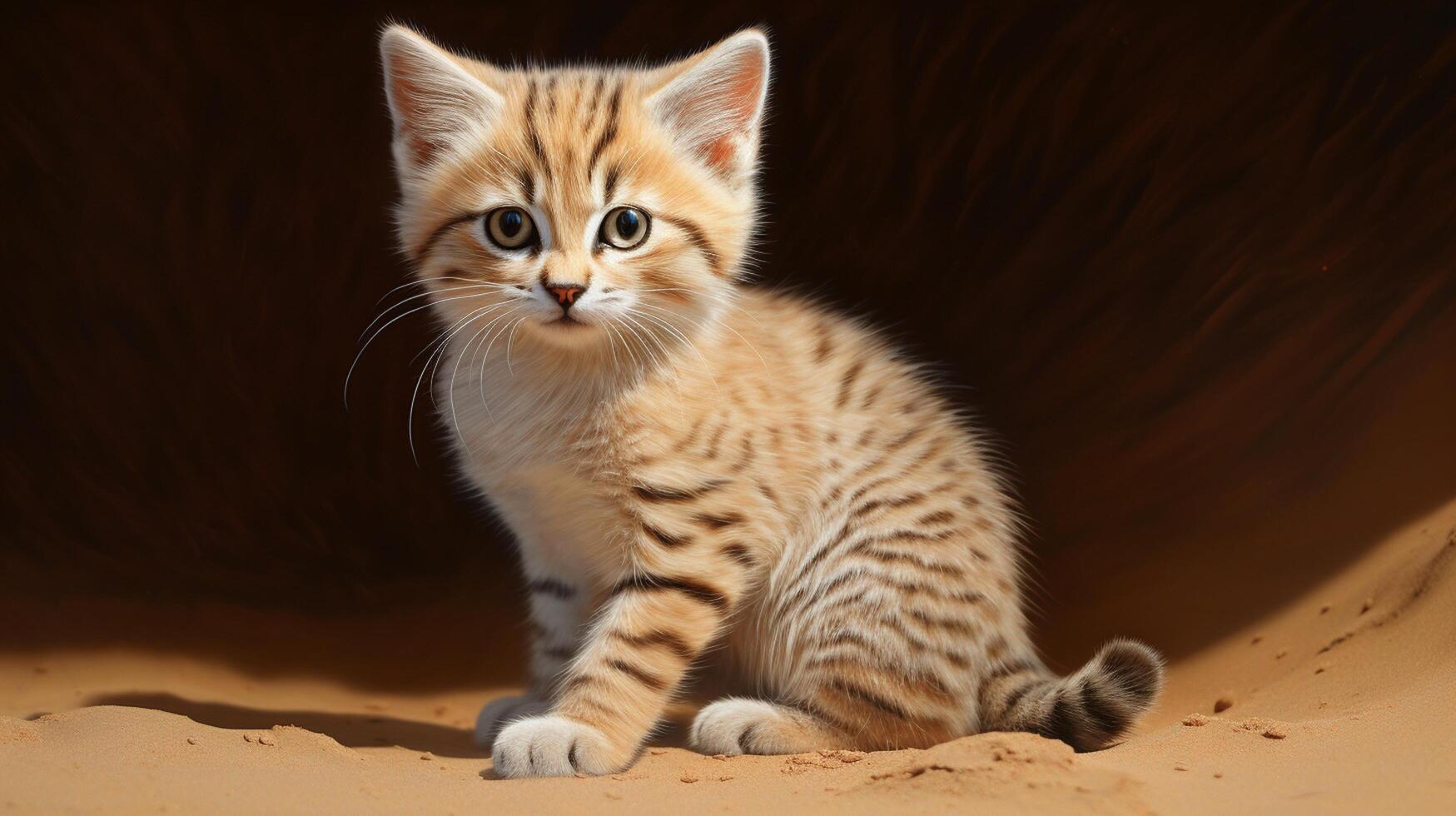 AI generated Sand Cat natura animal wallpaper background photo