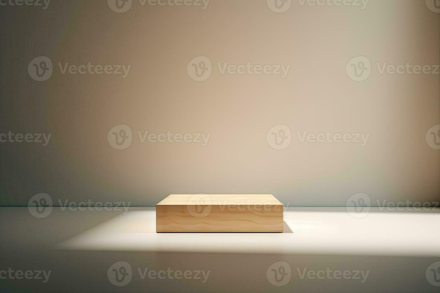 AI generated abstract geometric forms. podium for your design. photo