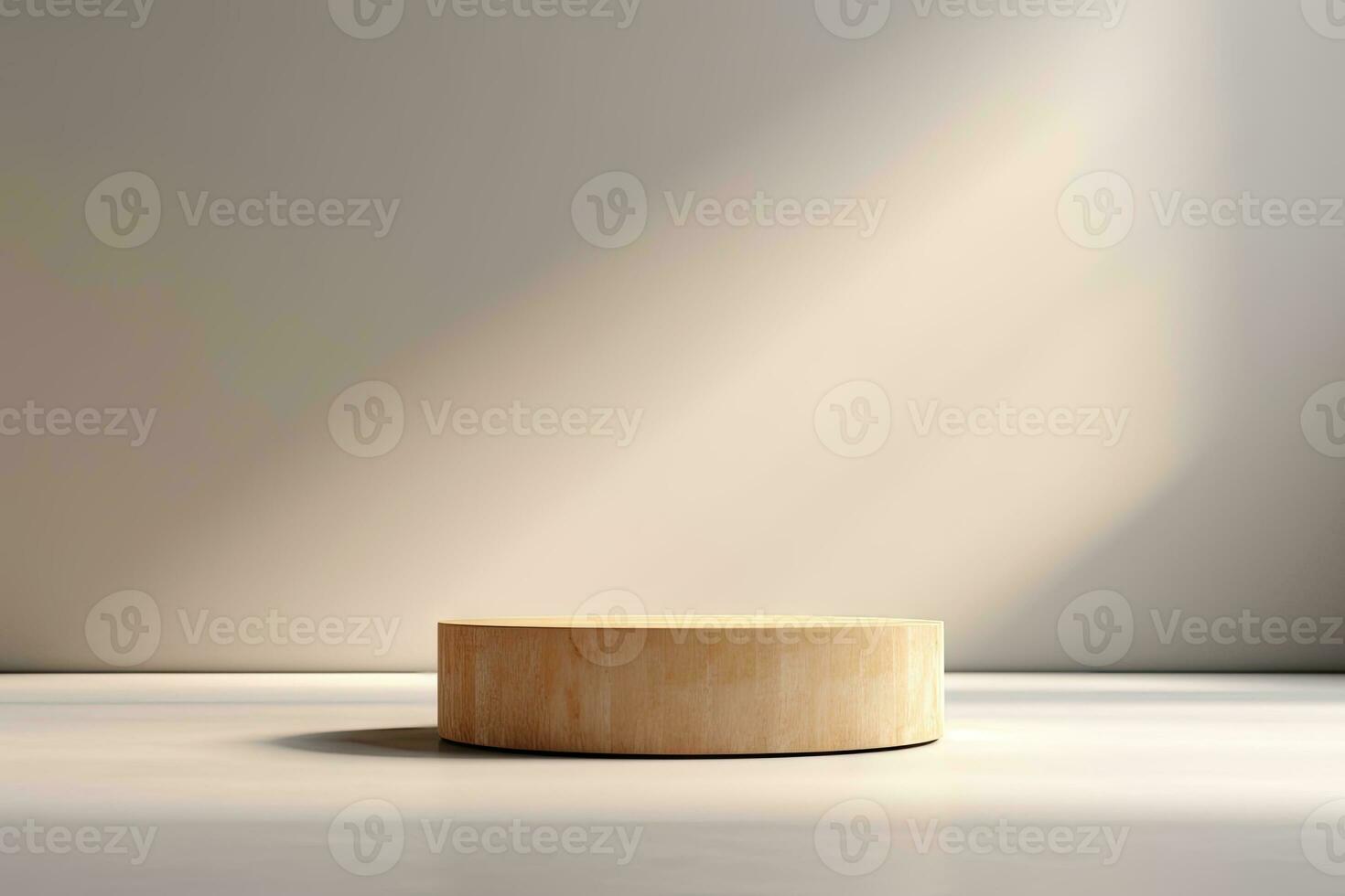 AI generated abstract geometric forms. podium for your design. photo