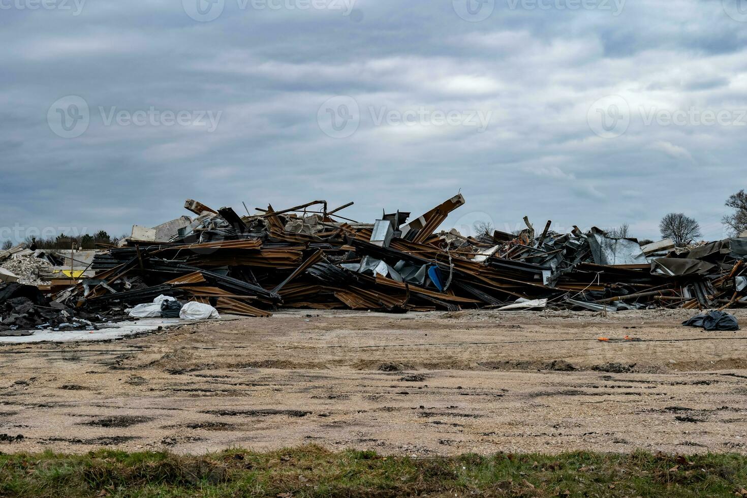 collapsed building after an earthquake photo