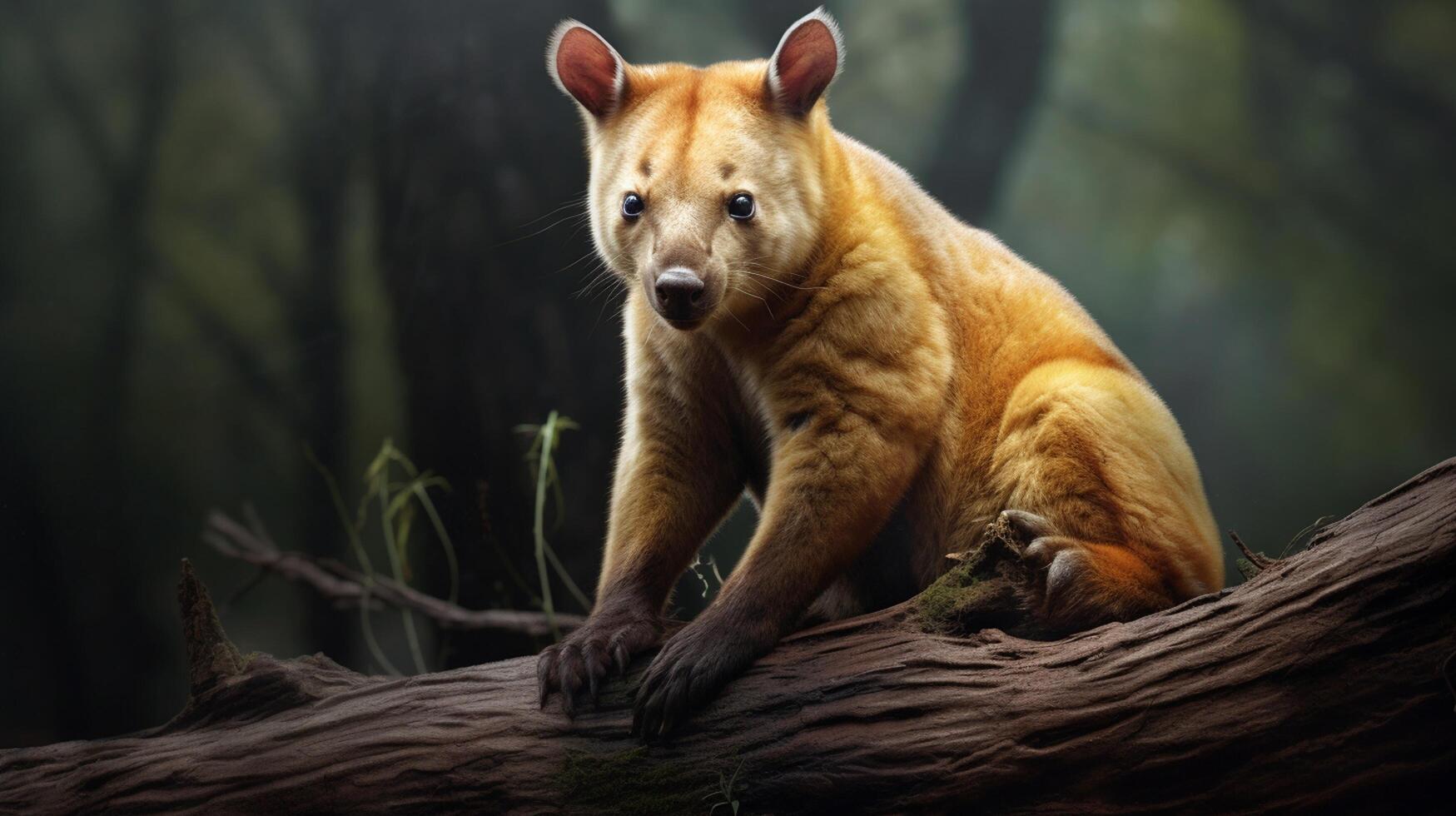 AI generated Tree Kangaroo natura animal wallpaper background photo