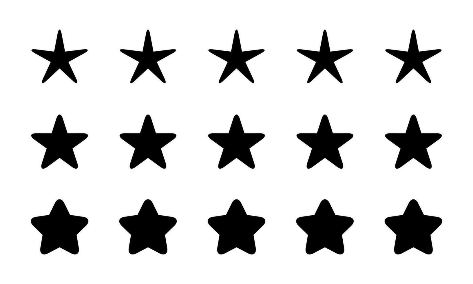 Five star review icon in rounded style. Customer satisfaction feedback vector