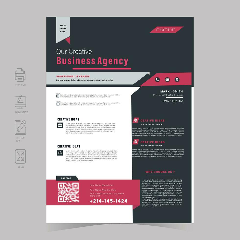 Brochure flyer design template vector, Leaflet, presentation book cover templates, layout in A4 size vector
