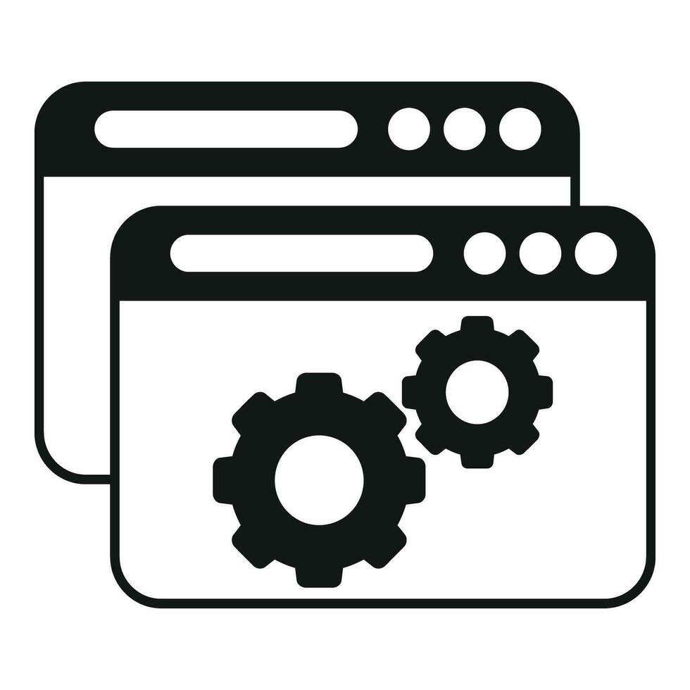 Web secure api icon simple vector. Interface hosting vector