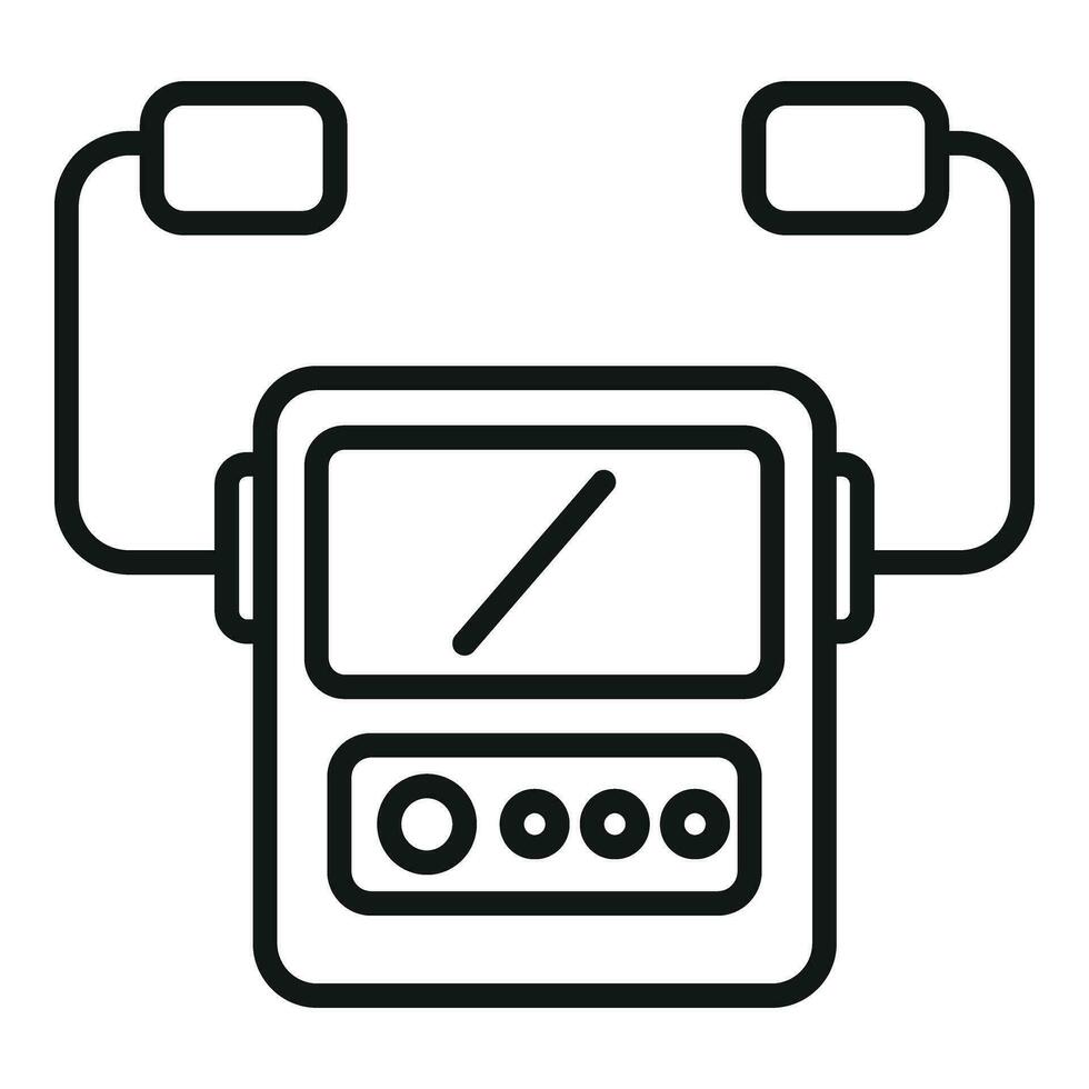 Emergency defibrillator icon outline vector. Automatic care vector