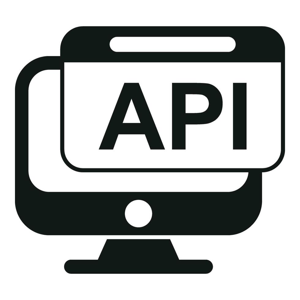 Api monitor icon simple vector. Code gear hosting 35141485 Vector Art ...