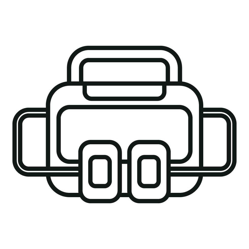 Ems defibrillator icon outline vector. Automatic care device vector