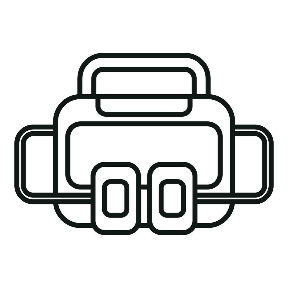 Ems defibrillator icon outline vector. Automatic care device vector