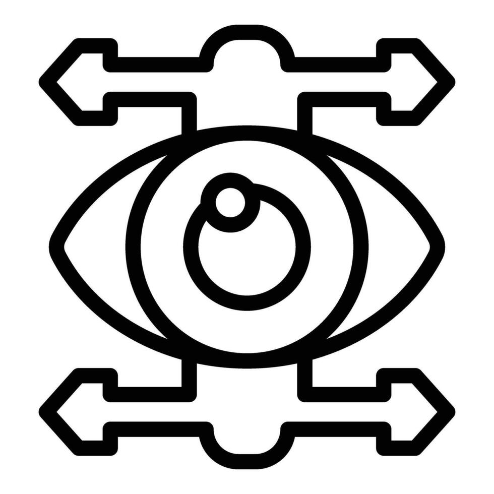 Vision social scale icon outline vector. Integrity support help vector