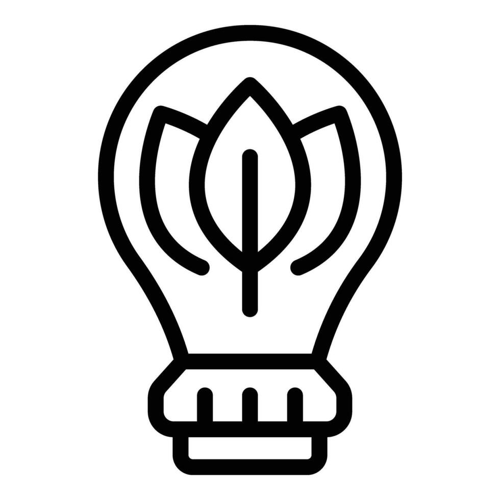 Bulb eco integrity icon outline vector. Value balance culture vector