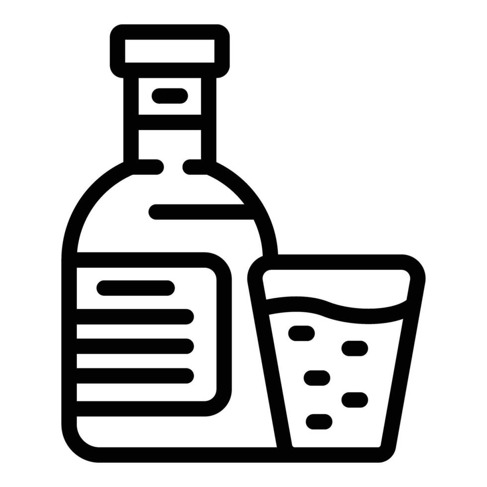 Alcohol drink addiction icon outline vector. Patient use substance vector