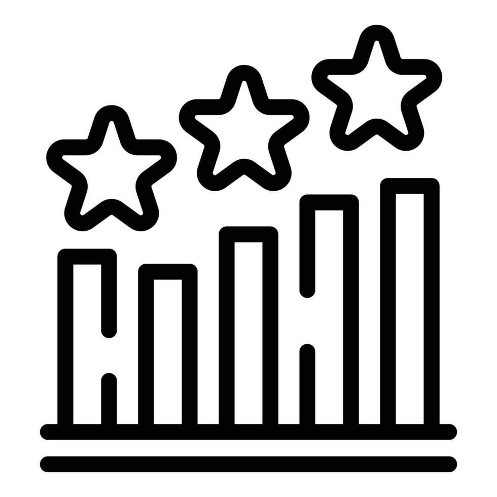 Integrity star graph icon outline vector. Balance scale vector