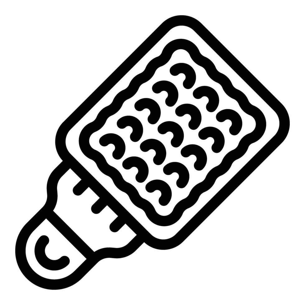 Bathing brush icon outline vector. Anti cellulite scrub vector