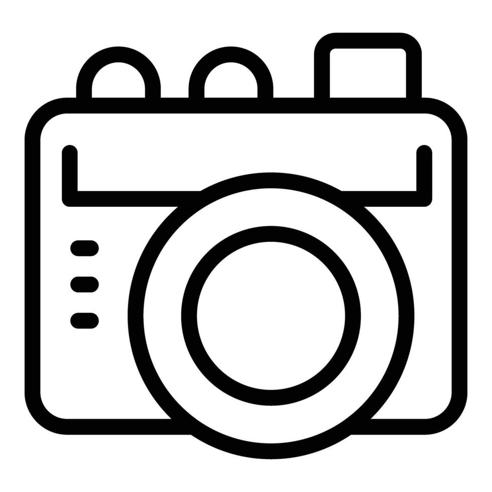 Snapshot photo camera icon outline vector. Shooting digital gadget vector