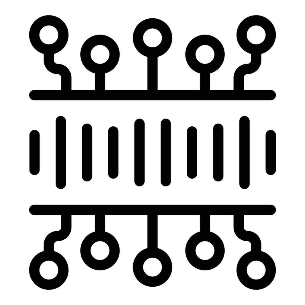Ai powered system icon outline vector. Artificial intelligence automation equipment vector