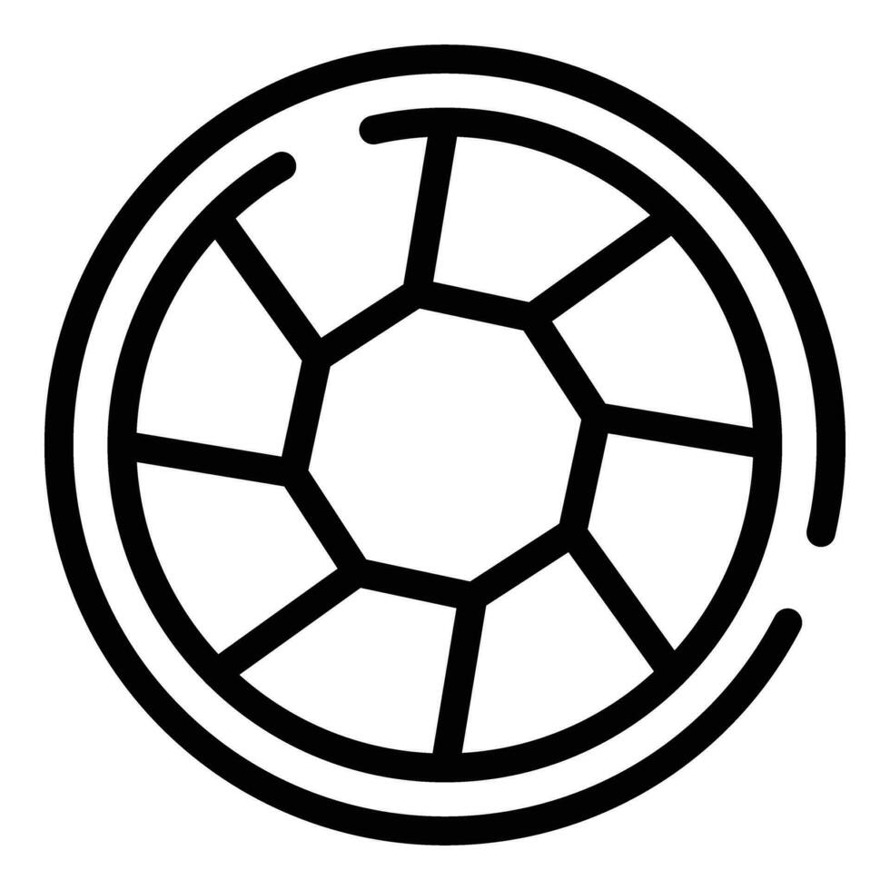 Camera focus lens icon outline vector. Photo camera accessory vector