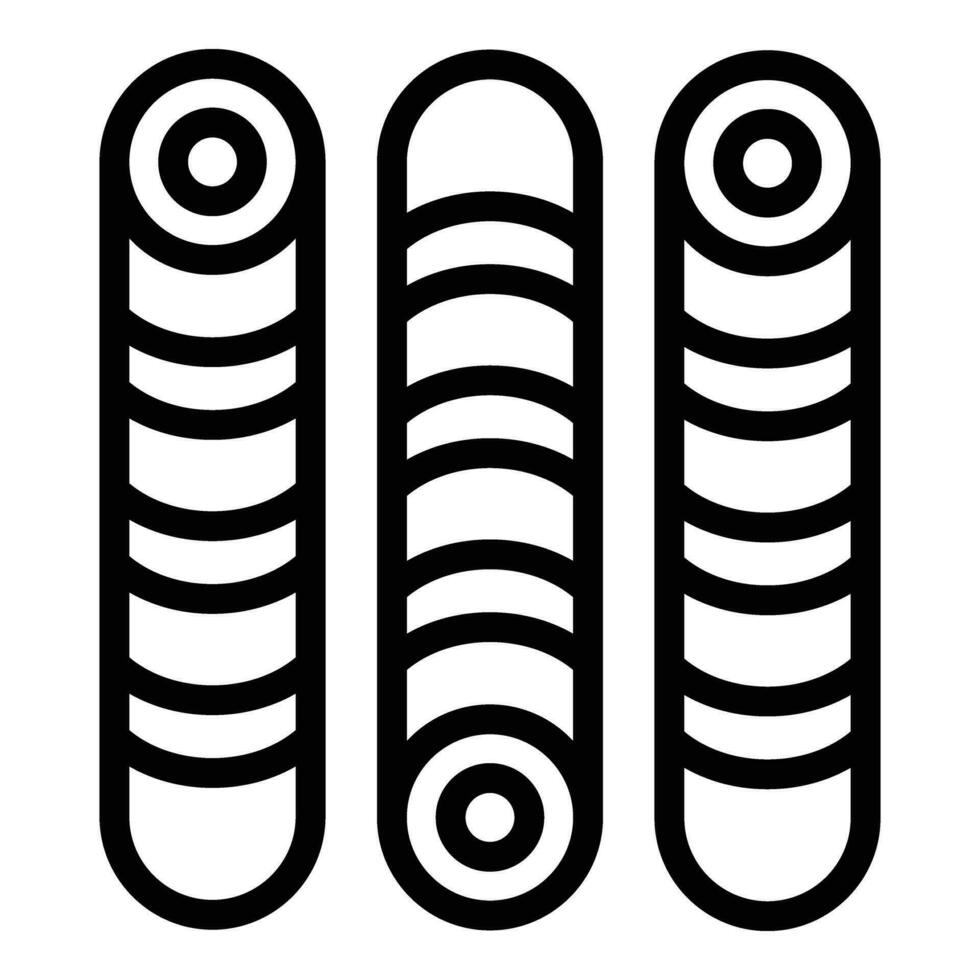 Vanilla wafer rolls icon outline vector. Chocolate rolled dessert vector